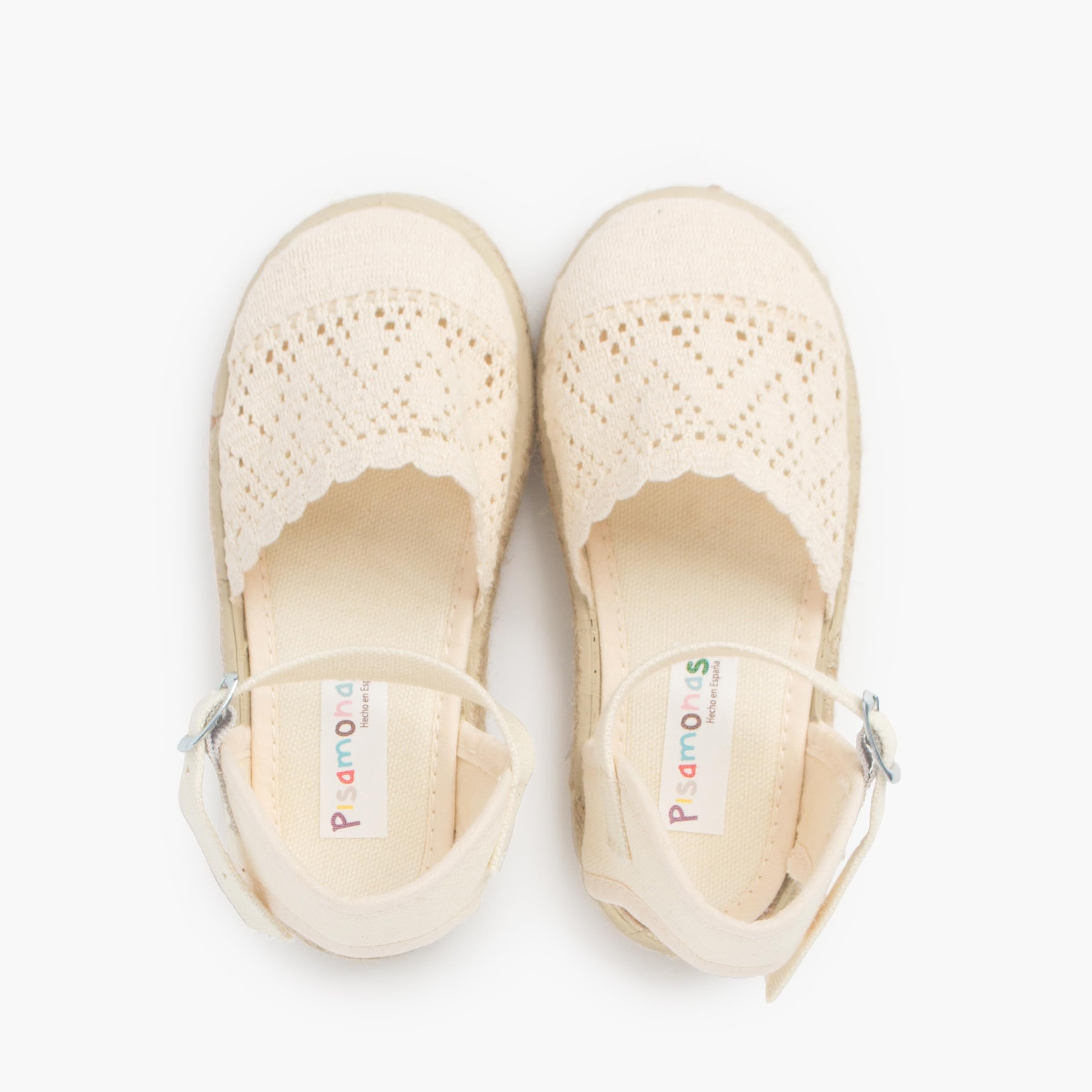 Pisamonas Espadrillas Ricamate per Bambine con Fibbia