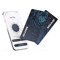 ATUVOS Air Tag Card Pro per Android & iOS, Dual System Ricaricabile Wallet Tracker