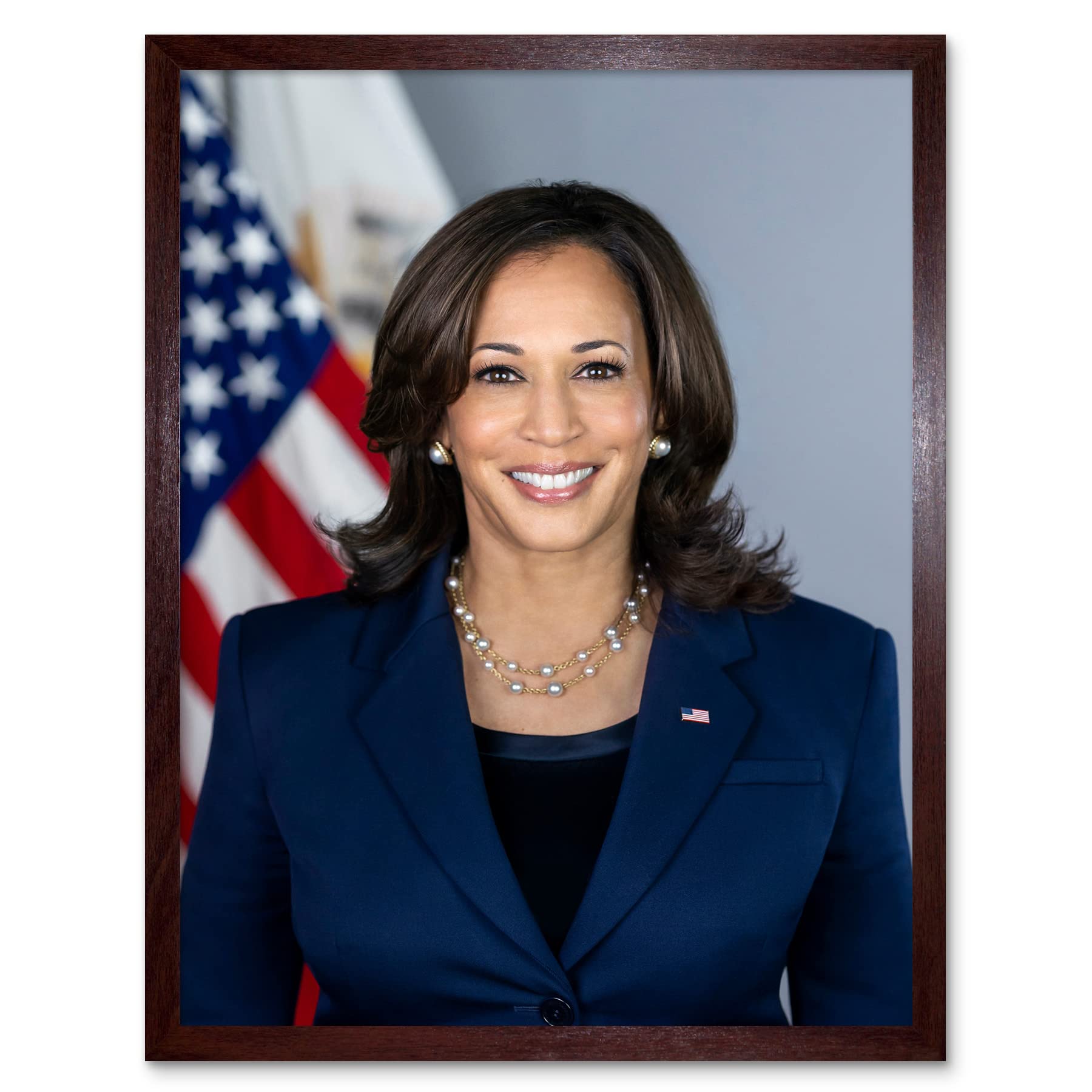 Artery8 US Vice President Kamala Harris United States America Portrait Photo Art Print Framed Poster Wall Decor 12x16 inch