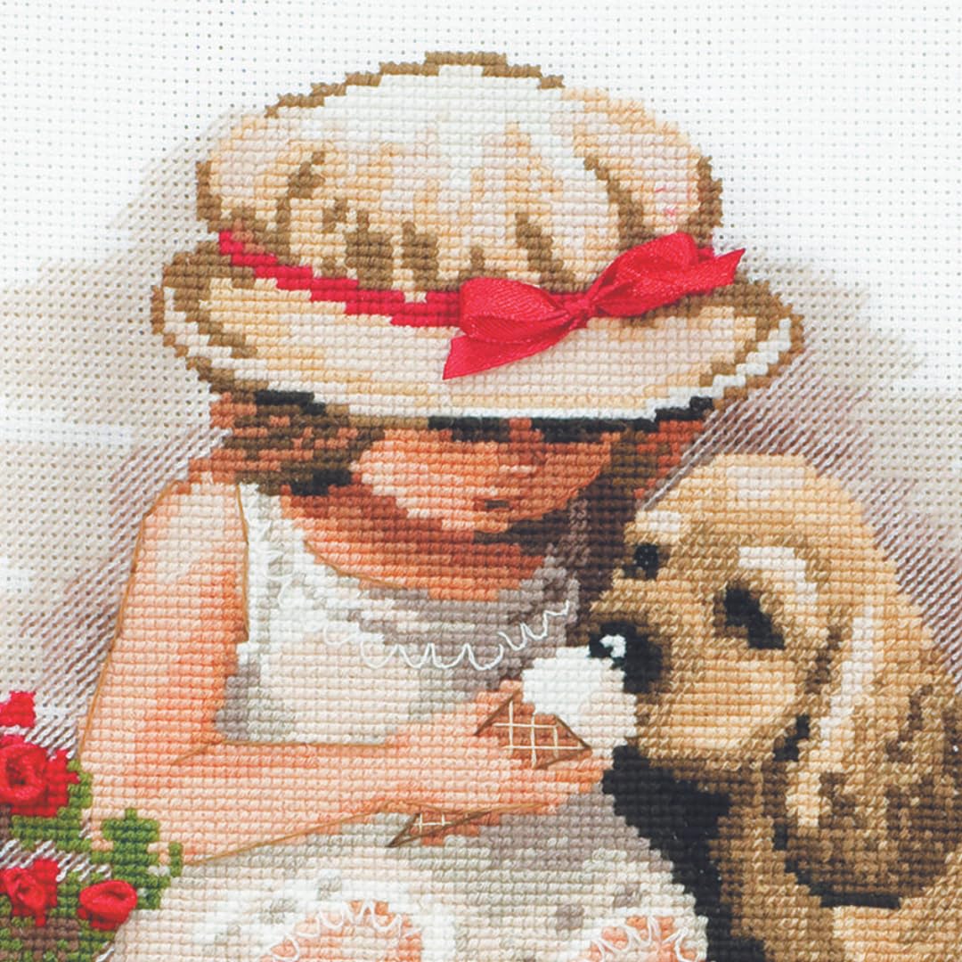 RIOLIS Counted Cross Stitch Kit 30x30cm - Sweet Tooth (14 Count), Punto croce kit da ricamare, Kit ricamo punto croce