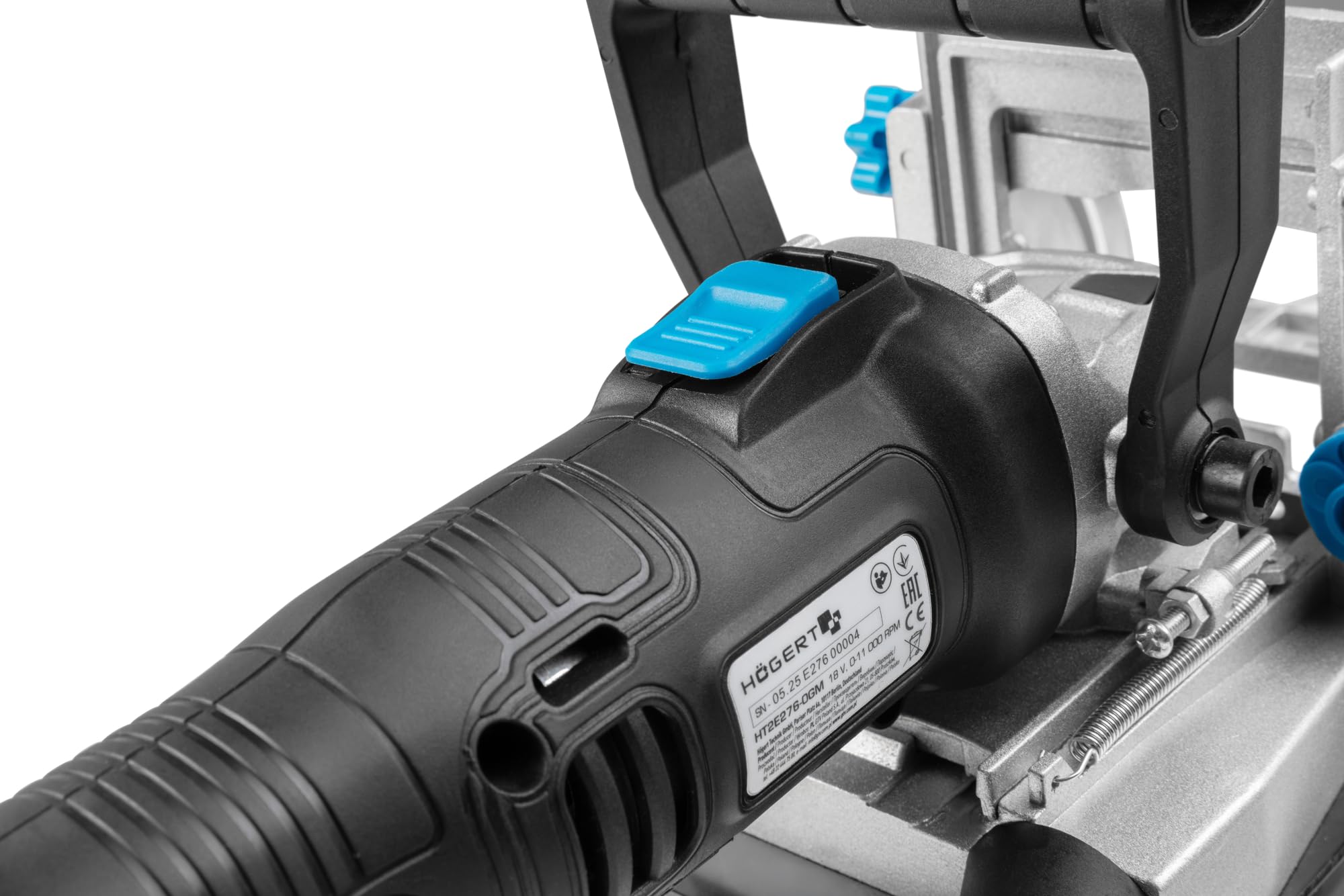 HÖGERT TECHNIK – Fraiseuse à biscuits sans fil 18V OneAccuSystem, assembleuse de lamelles pour bois, fraiseuse de rainures pour assemblages en MDF, 0-11000 tr/min, softgrip, sans batterie