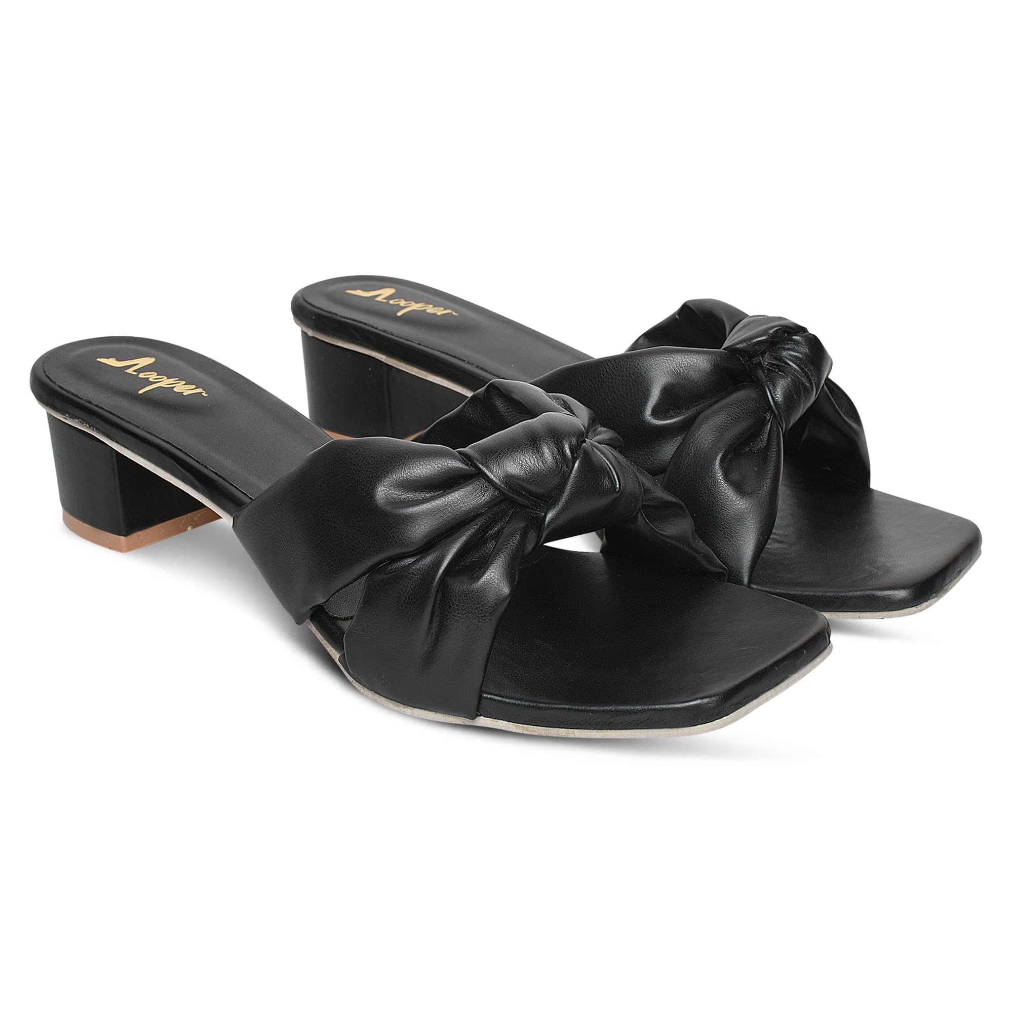 Looper Women Knot Stylish Block heels Sandal (B0CV22NBF1) Amazon Price History, Amazon Price Tracker