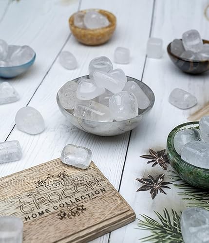 Miniatura 196 de Crocon Kit de cristales y piedras curativas de amatista de 1 libra para cristal curativo de Reiki, piedras pulidas moradas, piedras pulidas