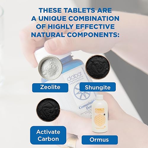Miniatura 4 de Tabletas de desintoxicación suplemento de magnesio y zeolita con shungita, minerales marinos y carbón activado para desintoxicación de metales