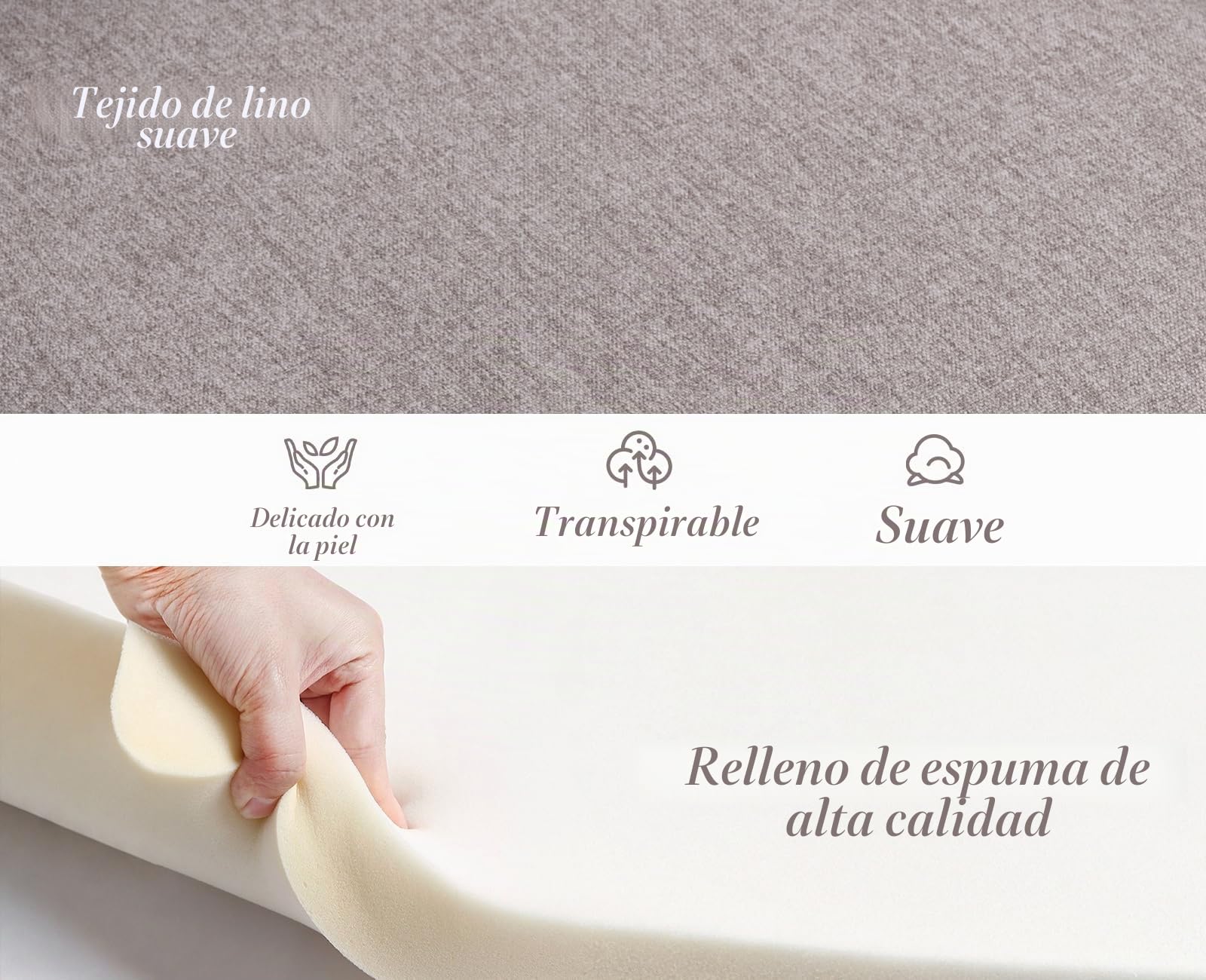 Ya-Home Sillones de Salón Individual de Lino Moderno, Butacas Pequeñas con Reposabrazos,Silla Lectura Silla de Ocio con Patas de Mrtal para Dormitorio/Sala de Estar,Gris