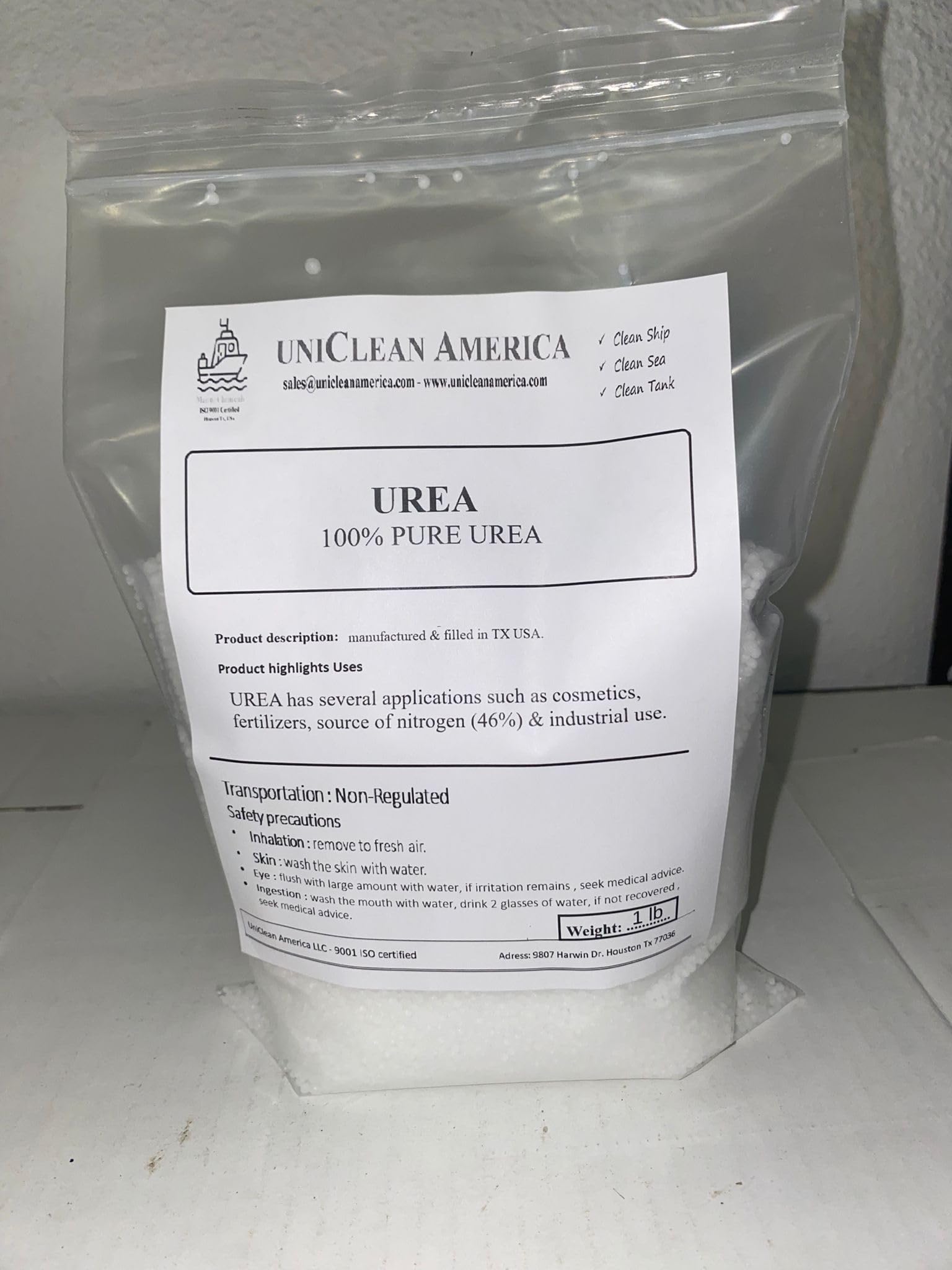 Urea Prill - High Purity 46 N - Made in USA - Weight 2lb