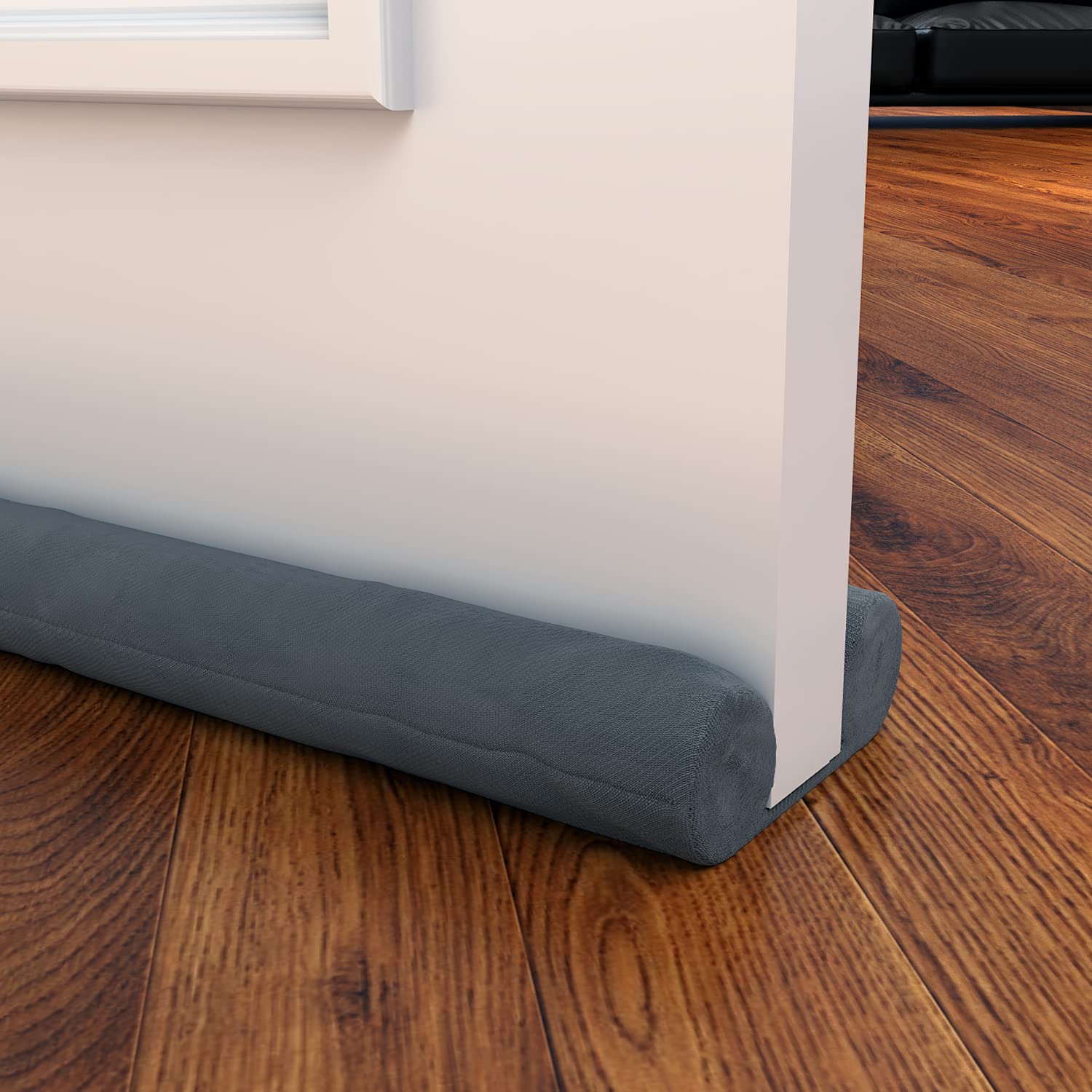 Door Draft Stopper,Under Door Draft Stopper,30-36" Door Draft Blocker, Draft Stopper for Bottom of Door,Front Door Draft Stopper Weather Stripping,Door Sweep Soundproof,Grey