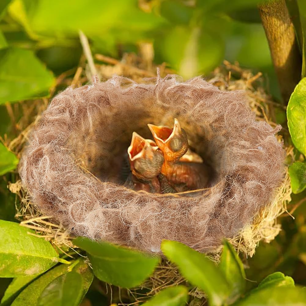 Natuurlijke jute en katoenvezel nestmateriaal voor kleine vogels, perfect voor comfortabele nesten (20 g