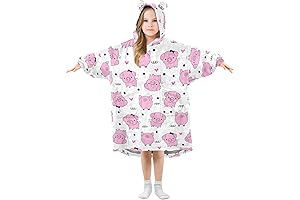 Cute Pink Pig Wearable Blanket Hoodie