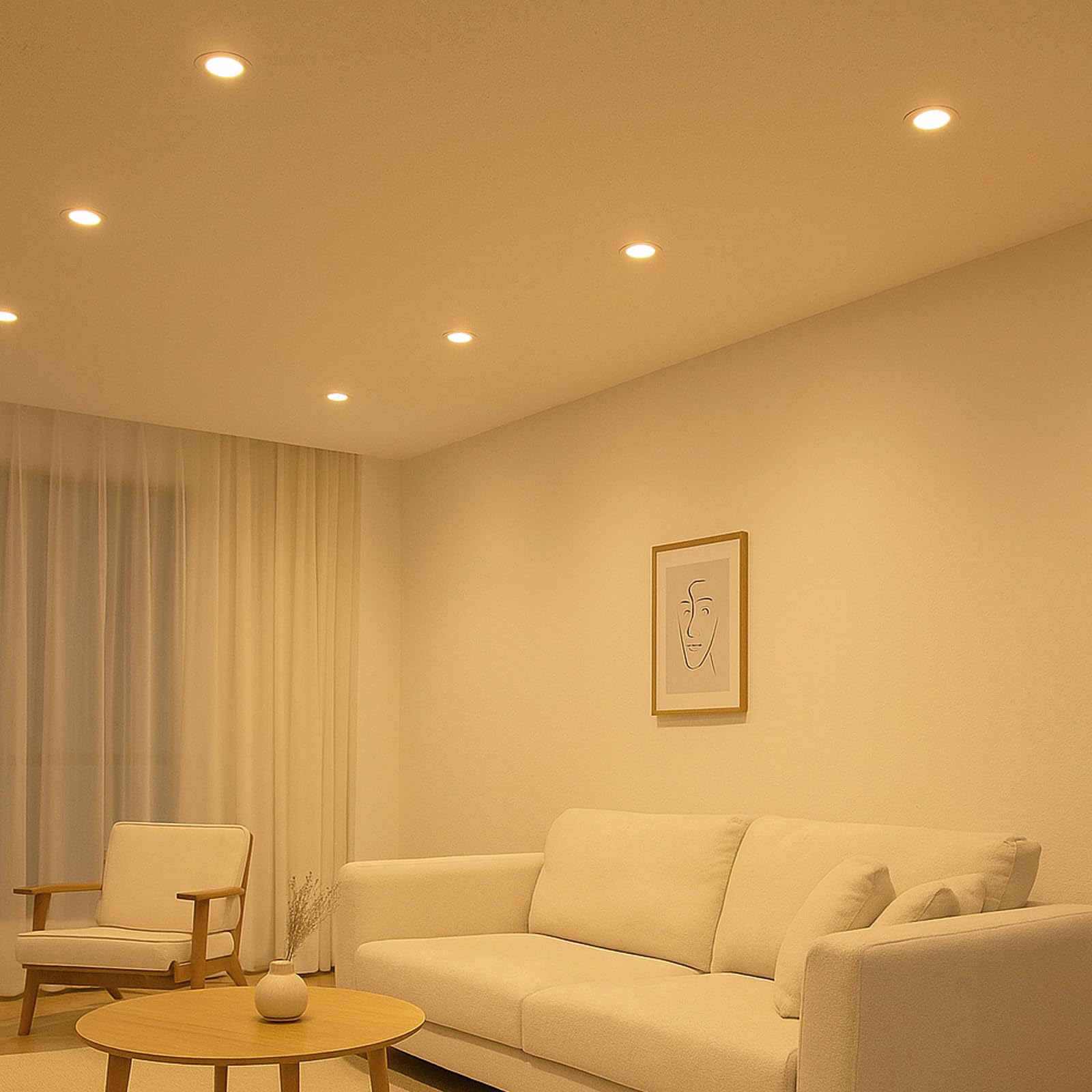 Alpinaluz Pack 10 Downlight LED Empotrables de Techo 5W Ø92mm Blanco – Focos LED Circulares CCT Seleccionable 3000K/4000K/6000K, Corte Ø75–80mm, IP44 para Baños, Cocinas, Pasillos o Salón