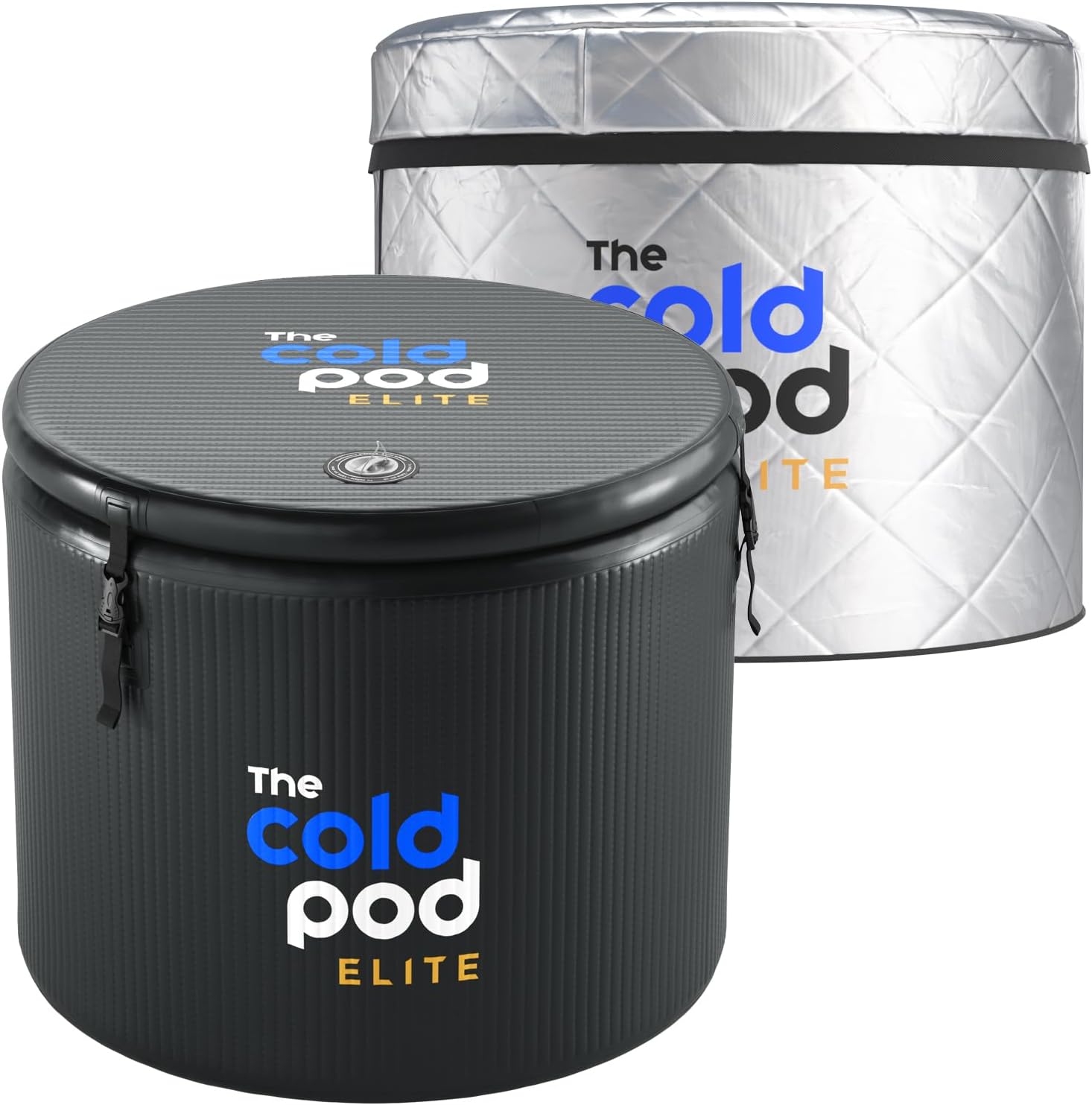 The Cold Pod Ice Bath Tub Elite Lite: XXL Cold Plunge Tub 155 Gallon with Rigid Lid for Athletes,Compatible with Cold Water Chiller,Easy Install and Portable Icy Plunge Tub with Carry Bag