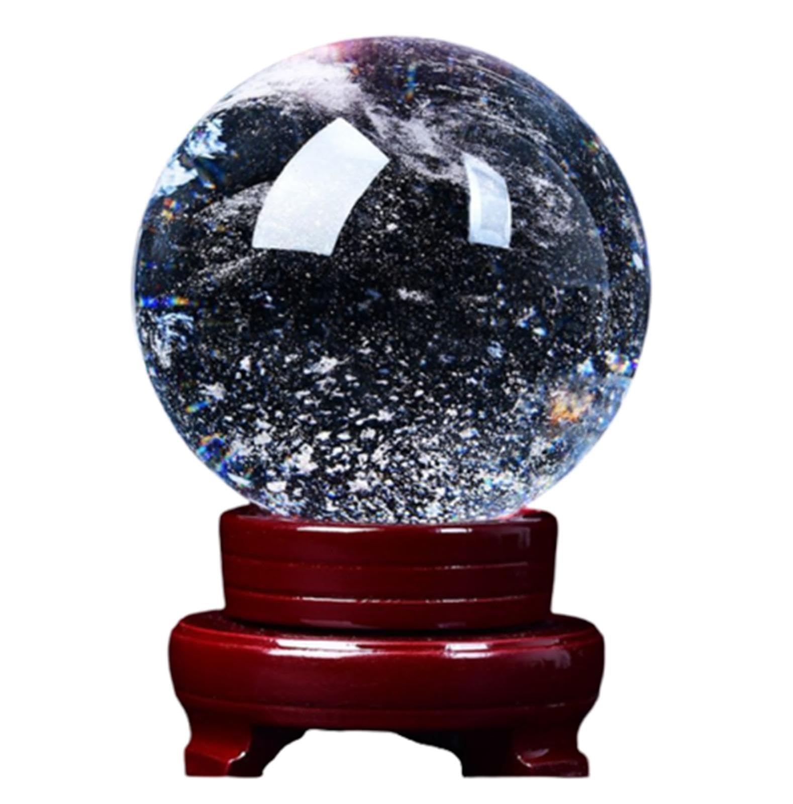 RVBLRDSE Smelting White Crystal Ball Gemstone Crystals Sphere with Stand Sculpture Spiritual Room Decor Accessories,180mm Gemstone Stone