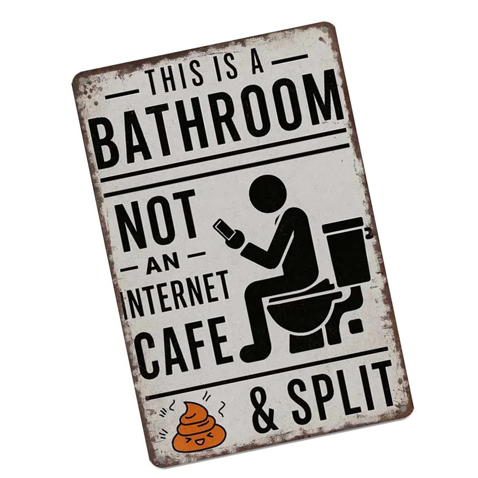 Kalttoy B Retro Metal Athroom Sign This Is A Athroom Not An Internet Cafe Rust Resistant Wall Art For Home Washroom Garden Home Wall Art