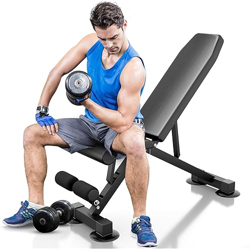 Workout Bench Weight Benches for Home Gym Incline Decline Foldable Bench 400LBS Weight Capacity Home Strength Training Men Women