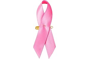 100 Pieces Pink Ribbon Pins for Breast Cancer Awareness