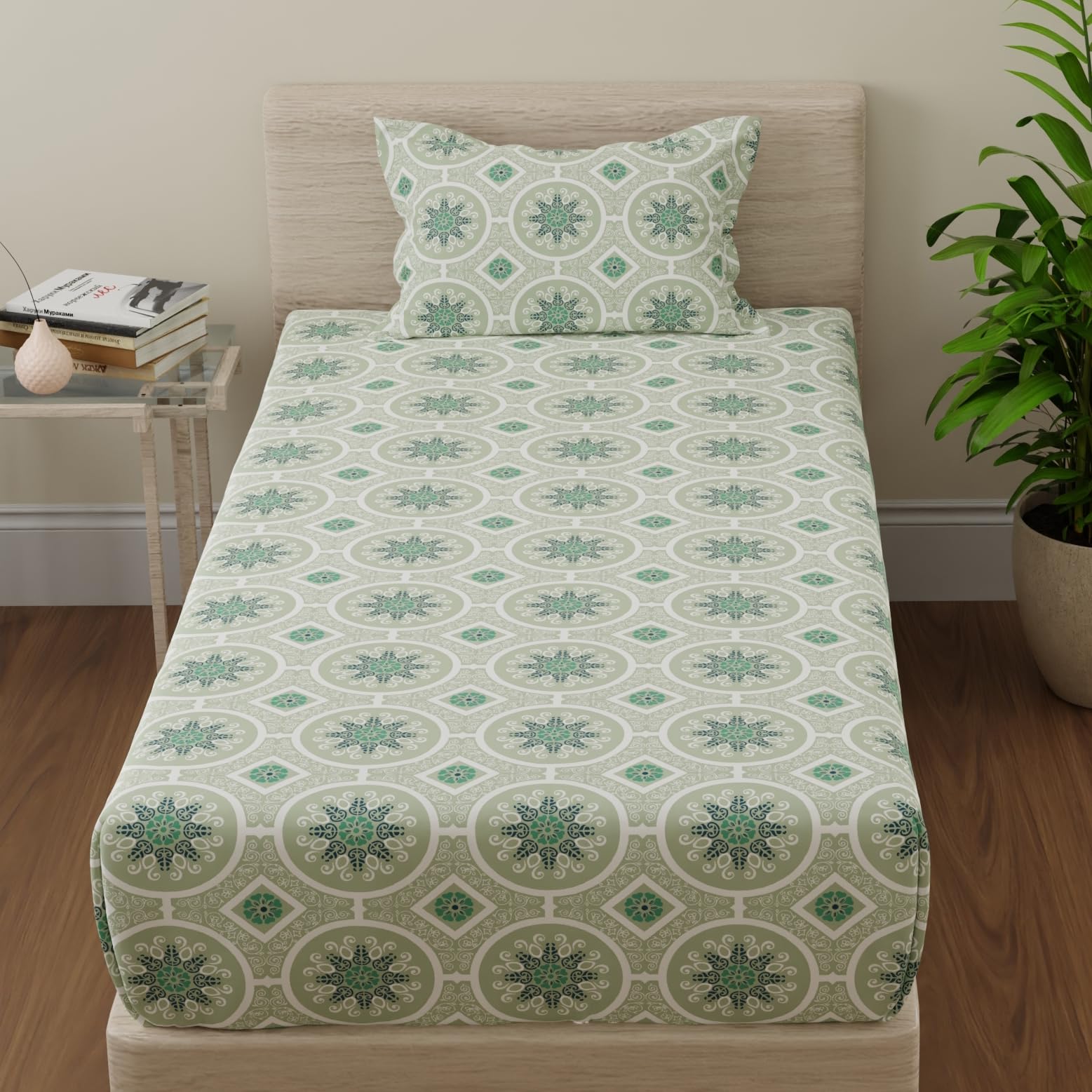 HUESLAND Mandala Bedsheets - Queen Size Cotton -20