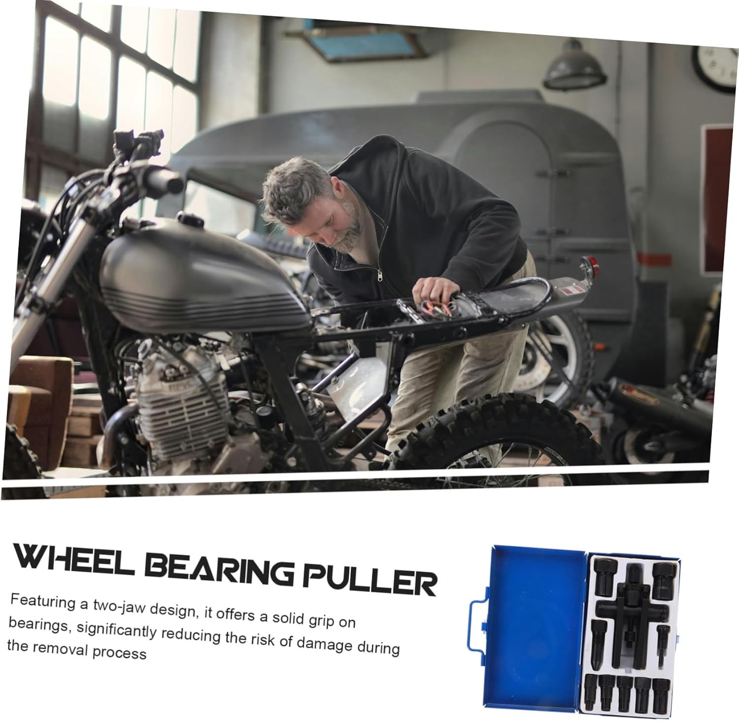 ABOOFAN Jaw Motorcycle Bearing Puller Kit Tools Rotor Puller Heavy Extractor Steering Wheel Kit