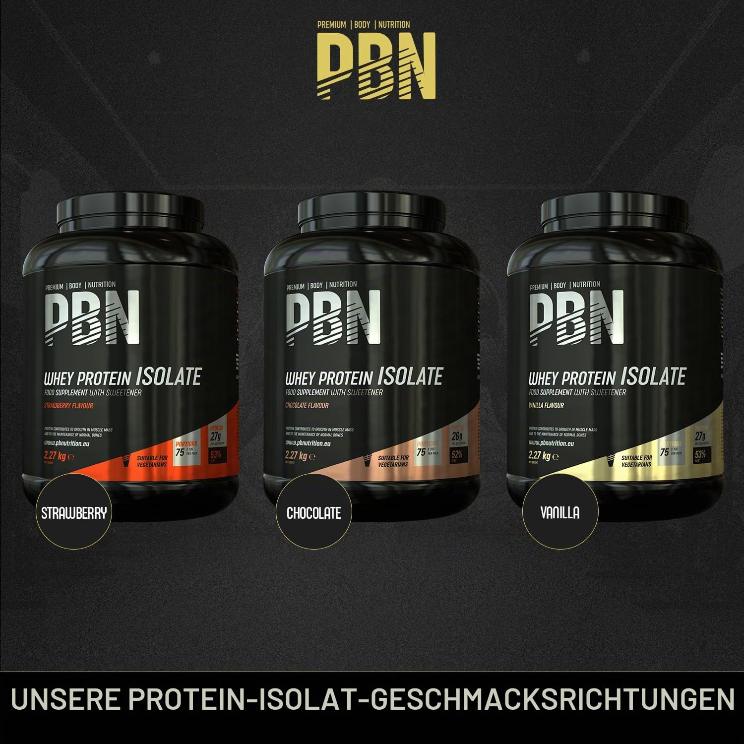 PBN Whey Protein Isolat, Schokolade, 2.27kg