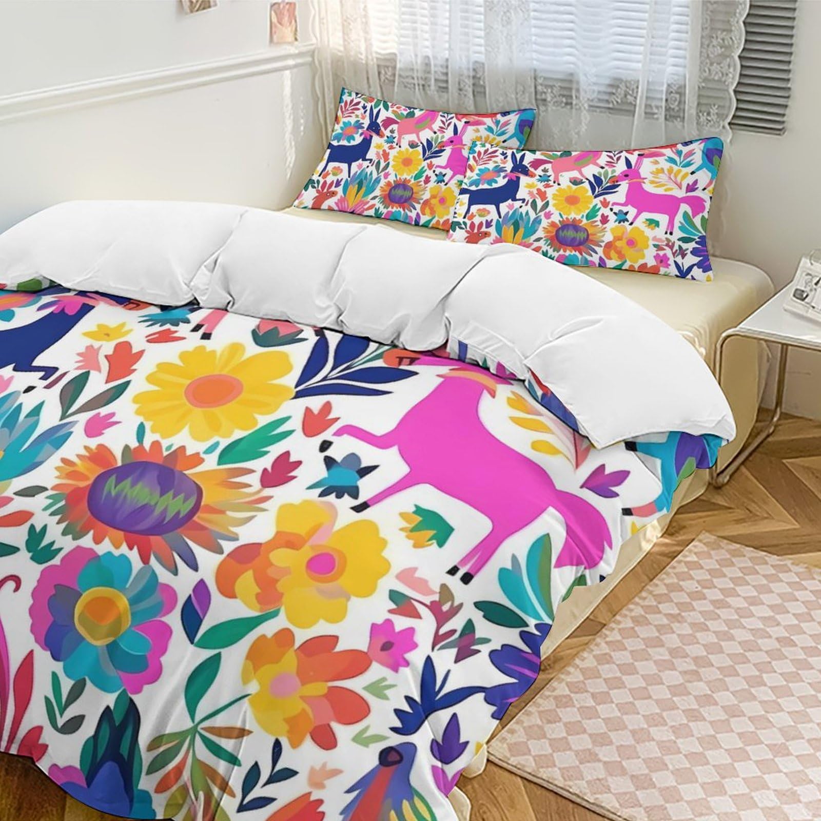 Housse de couette animaux mexicains Otomi pour illuminer la décoration de votre chambre