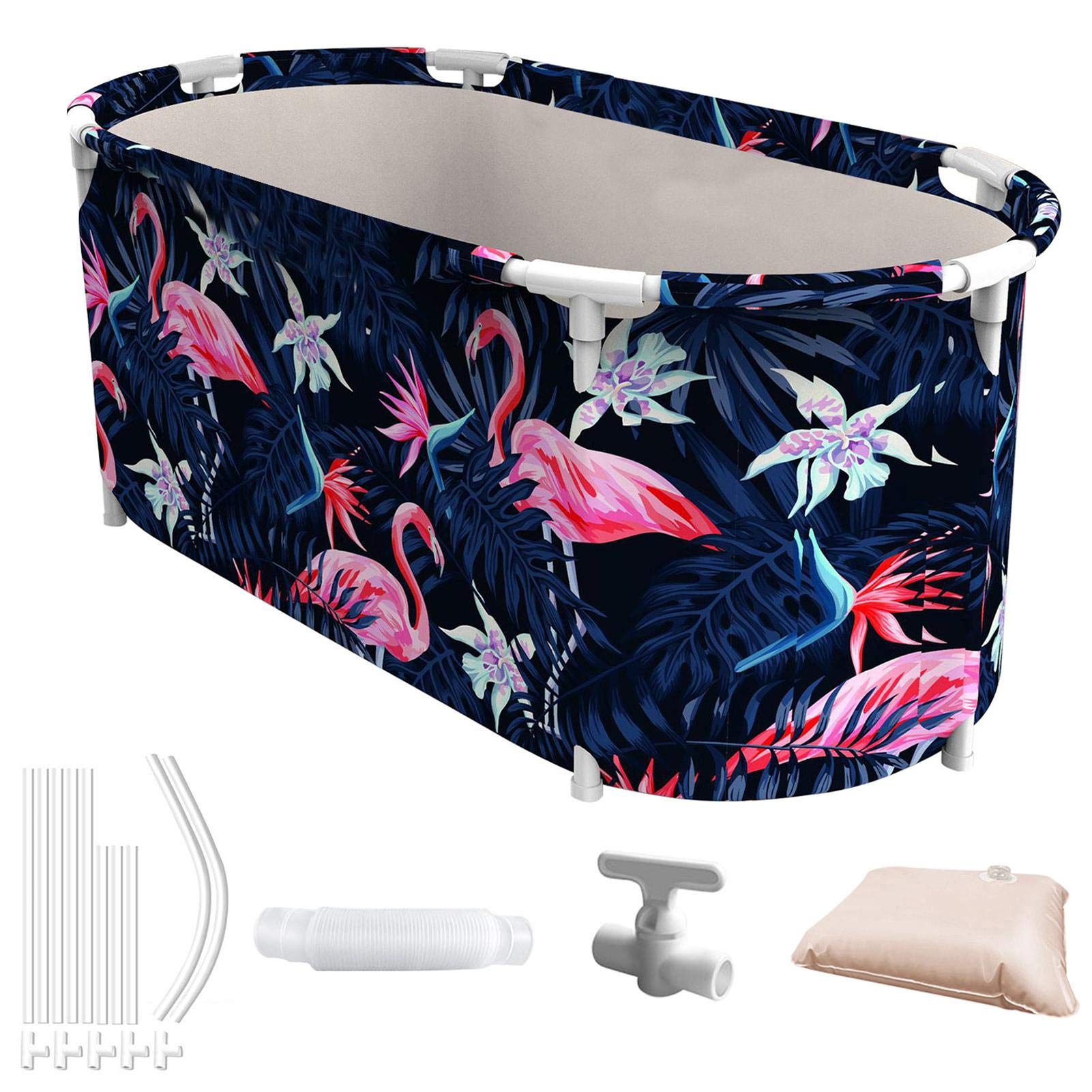 Buy Portable Foldable Bathtub Free Standing Soaking Bath Tub for