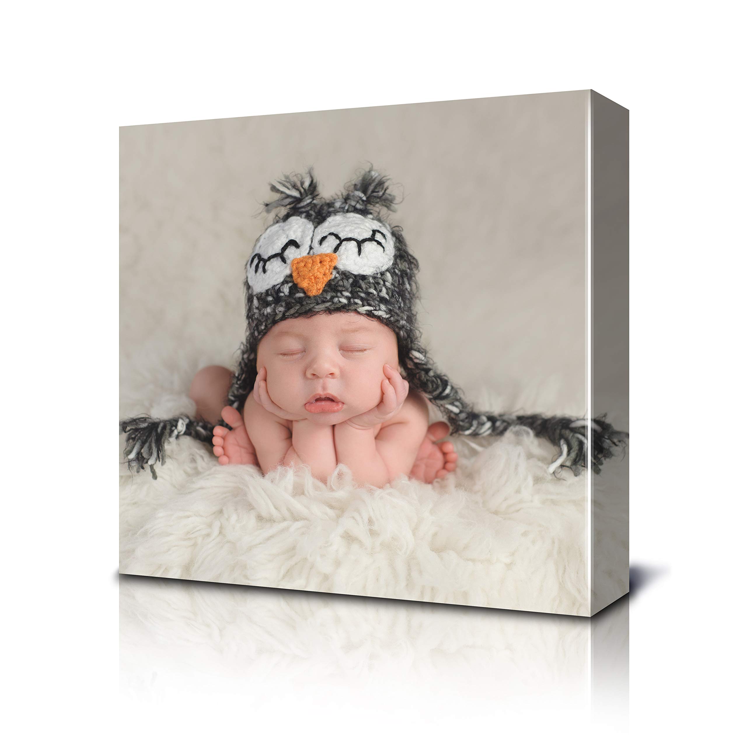 Fabness 12 x 12 Personalized Canvas Pictures: Canvas Prints With Your Photos, Custom Photo Printing Made Into Custom Canvas Wall Art Decor, Great For Your Favorite Picture, Square Canvas Prints
