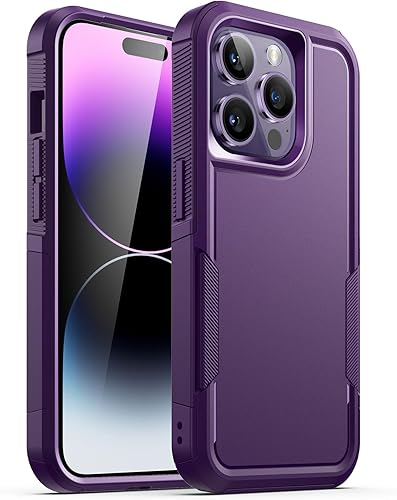 JETech Funda para iPhone 14 Pro Max de 6.7 pulgadas, resistente protección resistente de doble capa, a prueba de golpes, con parte trasera mate