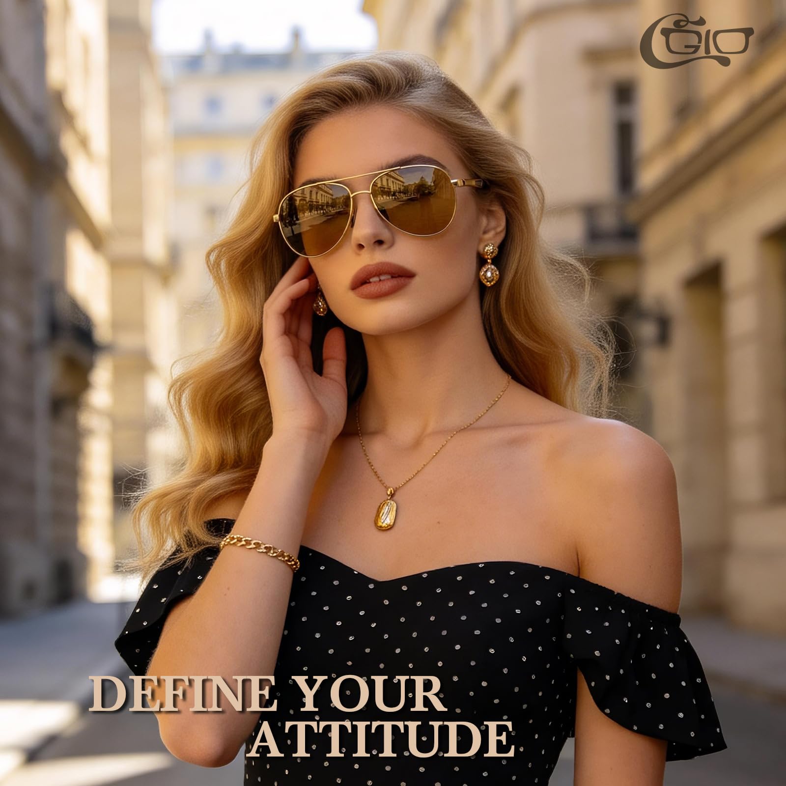 CGID Occhiali da Sole da Uomo Polarizzati Premium Al-Mg Donna Cerniera a Molla UV400 CAT 3 CE Con Custodia