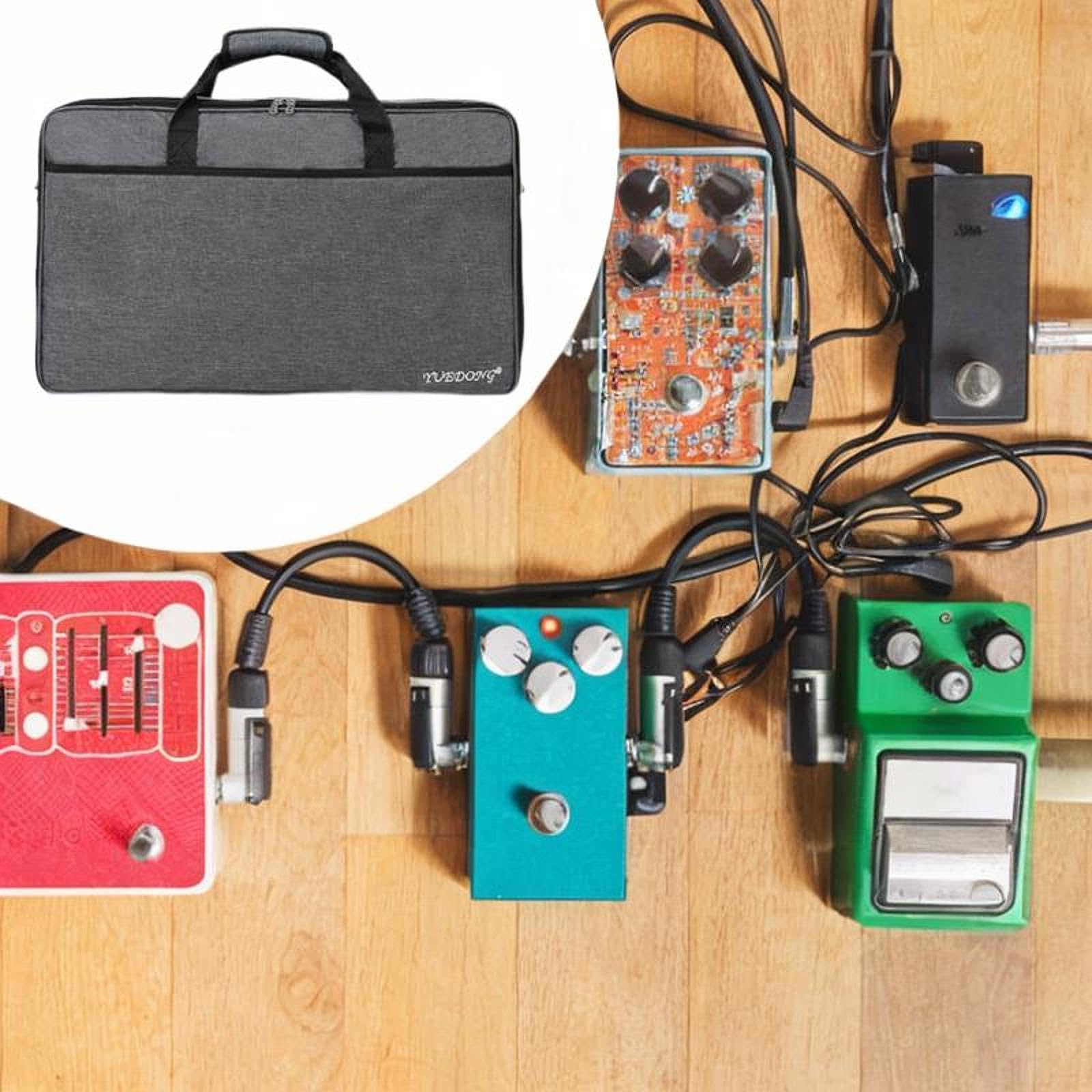 Pedalboard Aufbewahrungstasche mit Doppelreißverschlüssen für Reisen Und Auftritte, 52x32x12.5cm