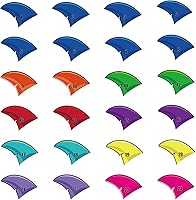 Vista 3 de FEPITO Pin The Fin on The Shark Game con 24 aletas para decoración de fiesta de cumpleaños de tiburón, suministros para fiestas