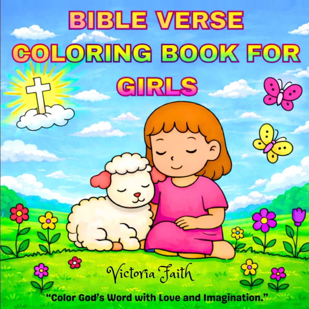 Bible Verse Coloring Book For Girls: A Christian Coloring Book for Girls with Inspirational Bible Verses, Cute Angels & Faith-Building Activities