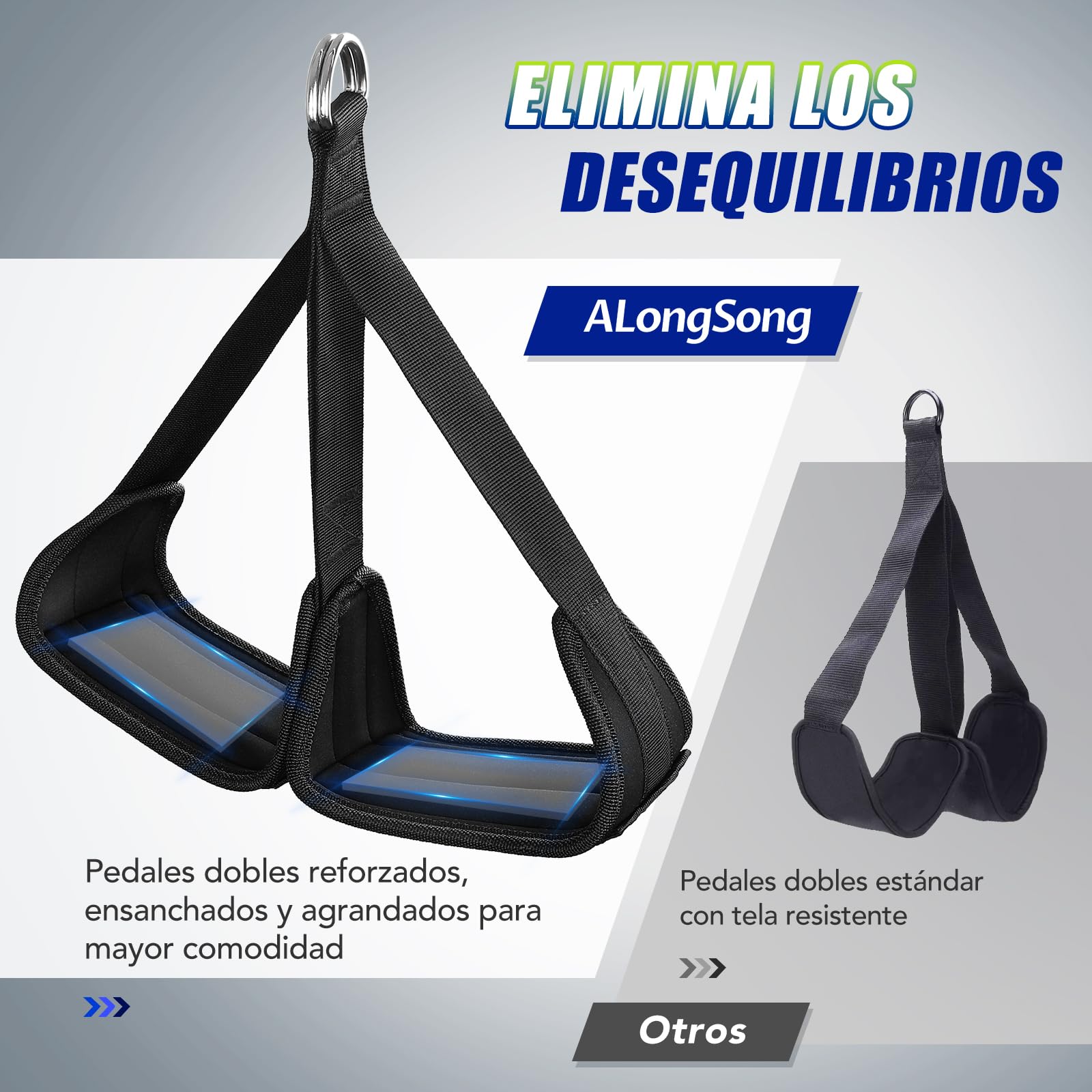 ALongSong Bandas de Resistencia para Dominadas con 4/5 Bandas, Rango de Bandas Elasticas de 80-320Lbs / 80-400Lbs y Plataformas Ajustables para los Pies para Entrenamientos en el Gimnasio
