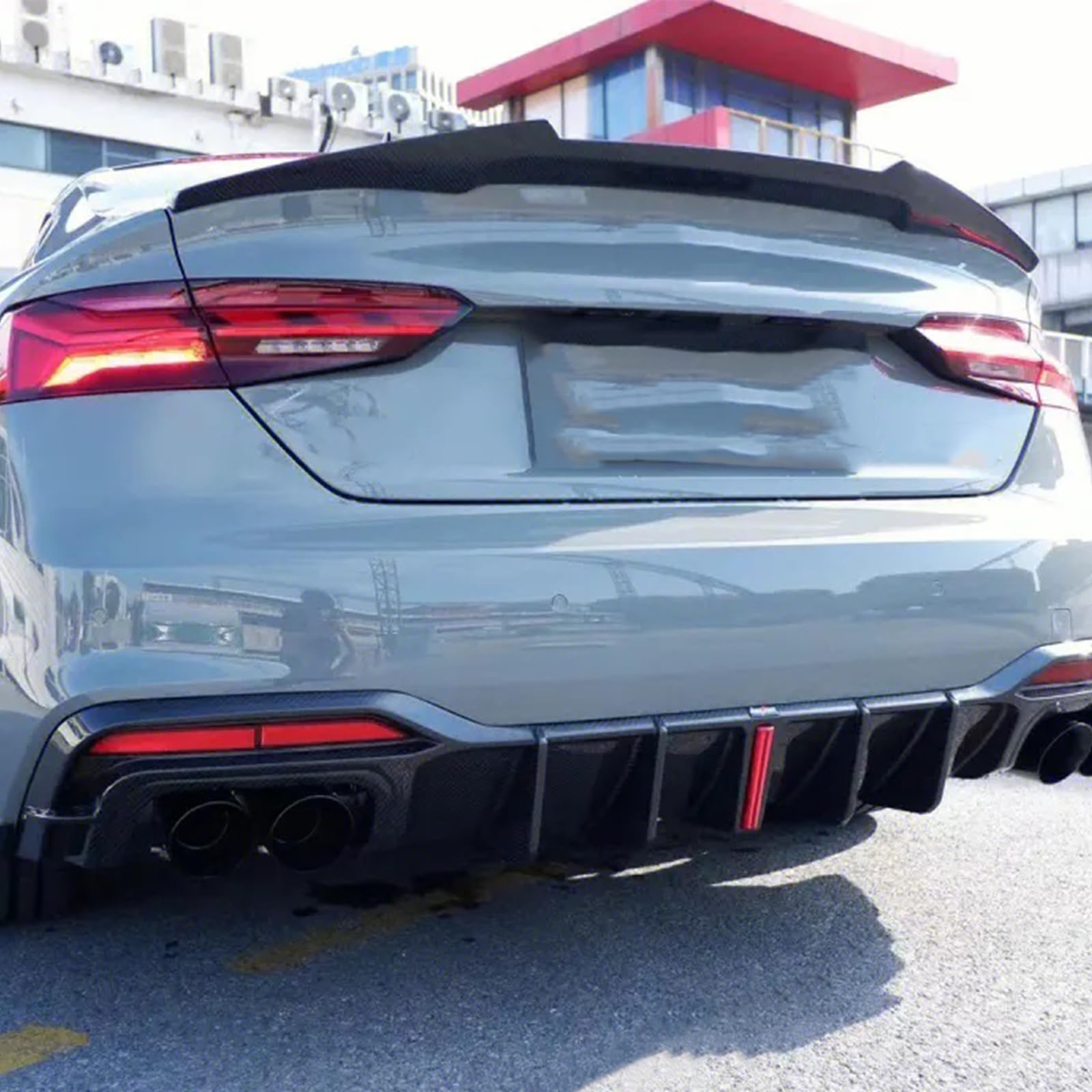 Auto Heckspoiler, für Audi A5 S5 2017-2020 Kohlefaser Kofferraumspoiler