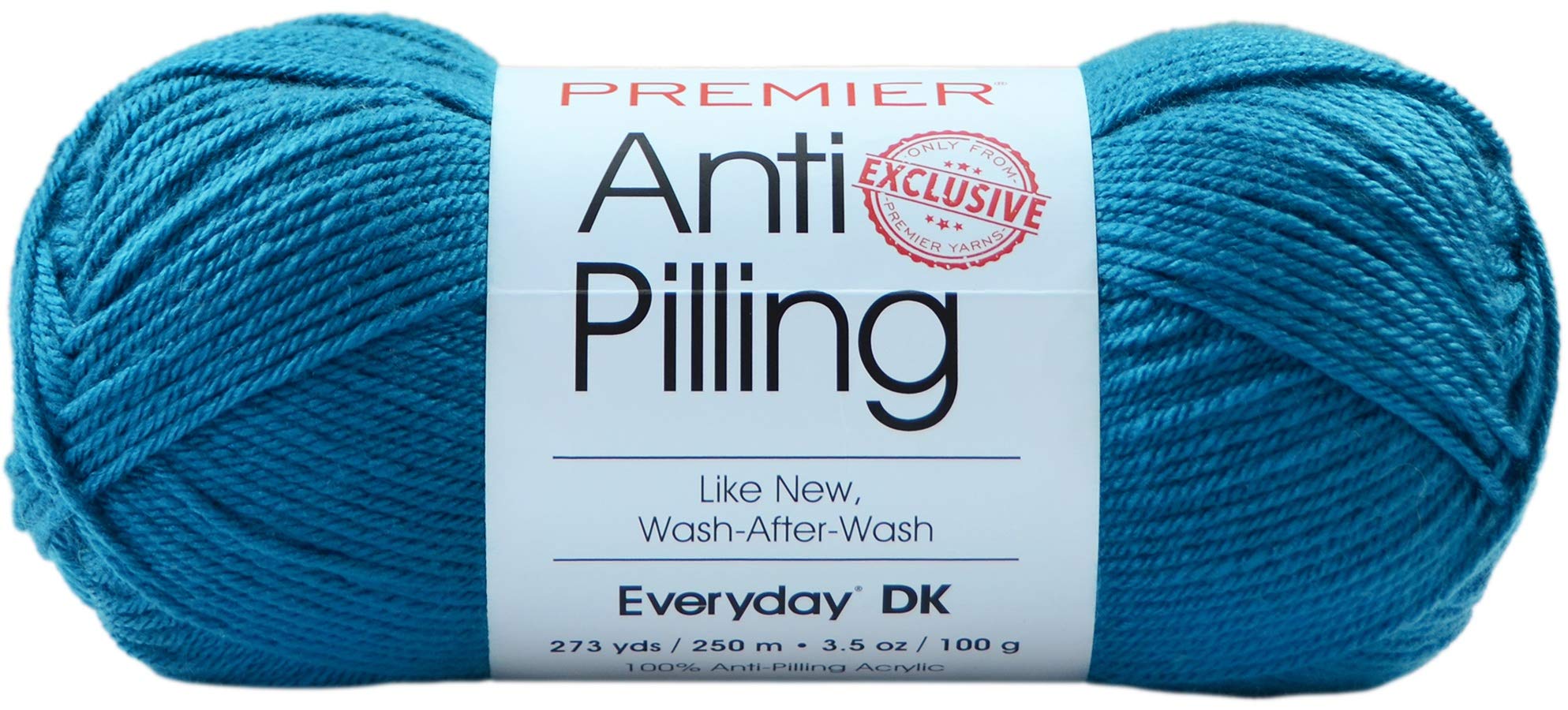 Hilo para cada día Premier Yarns DK brillante azul claro lavable que no forma bolitas