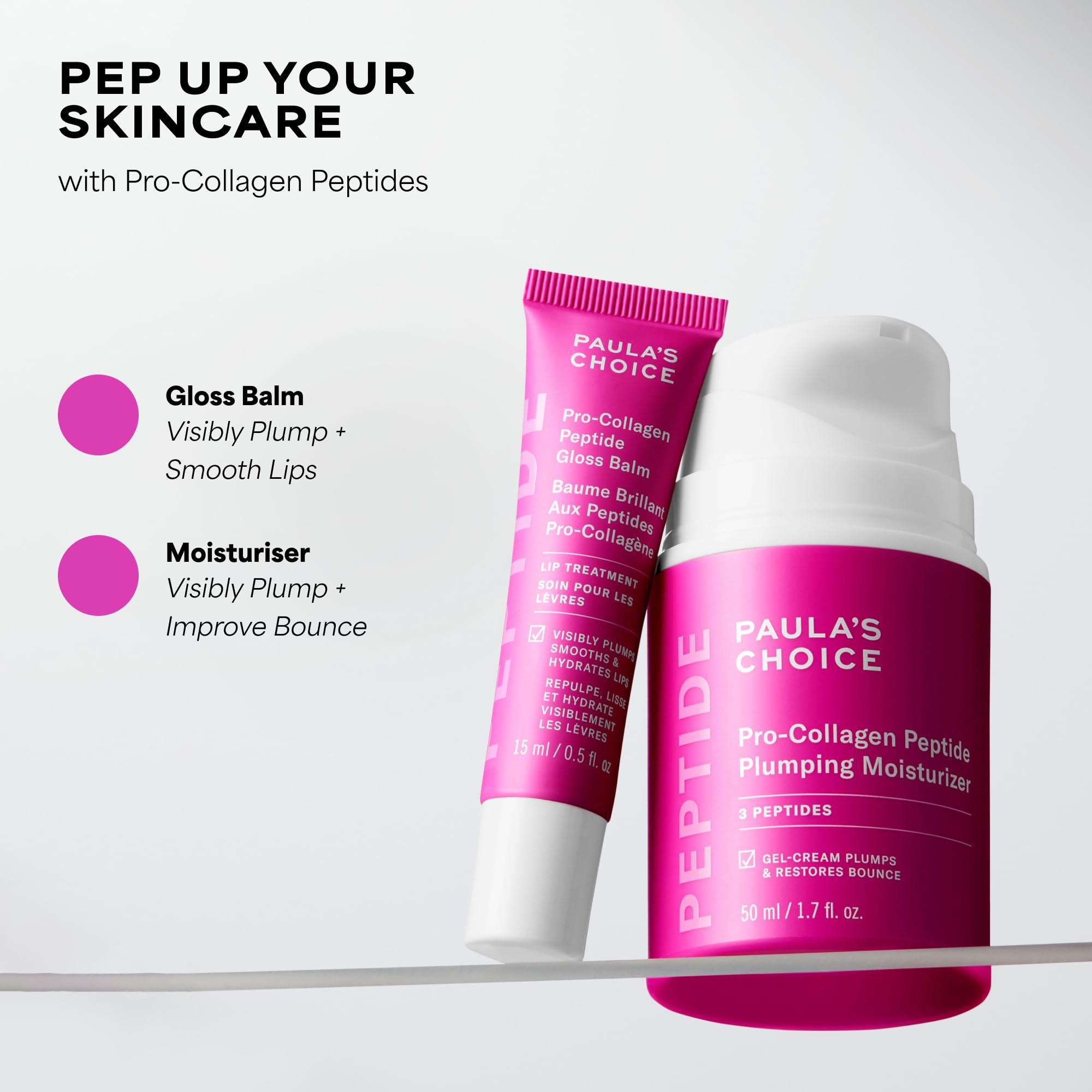 Paula's Choice Pro-Collagen Peptide Plumping Moisturizer - krem do twarzy - wygładza i nawilża - widocznie ujędrnia i poprawia drobne zmarszczki - z heksapeptydem-5 - wszystkie rodzaje skóry - 50 ml
