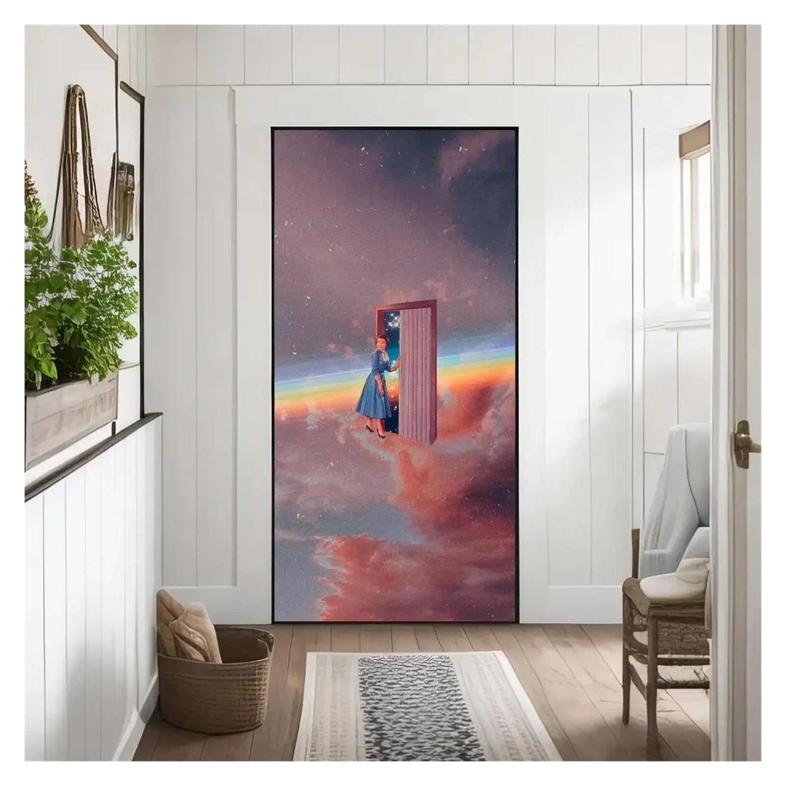 Affiche de décoration de maison pour masquer les portes abîmées