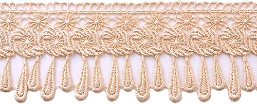 altotux 3.25" 14colores bordado Venecia encaje Guipure embellecerla Teardrop Fringe Recortar Por Yard