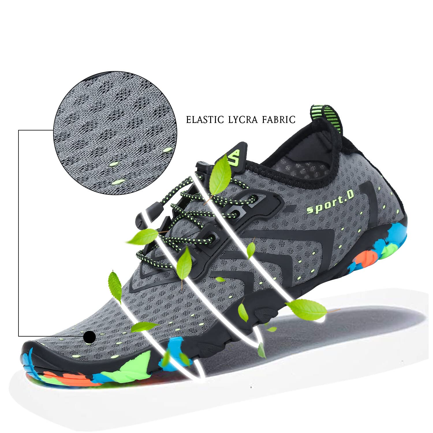 SAGUARO Scarpe da Scoglio Uomo Scarpette da Scoglio Donna Scarpe Mare Antiscivolo Scarpette Mare Scarpe Acqua Asciugatura Rapida Scarpe per Spiaggia Immersione Surf, Gr.35-48 EU