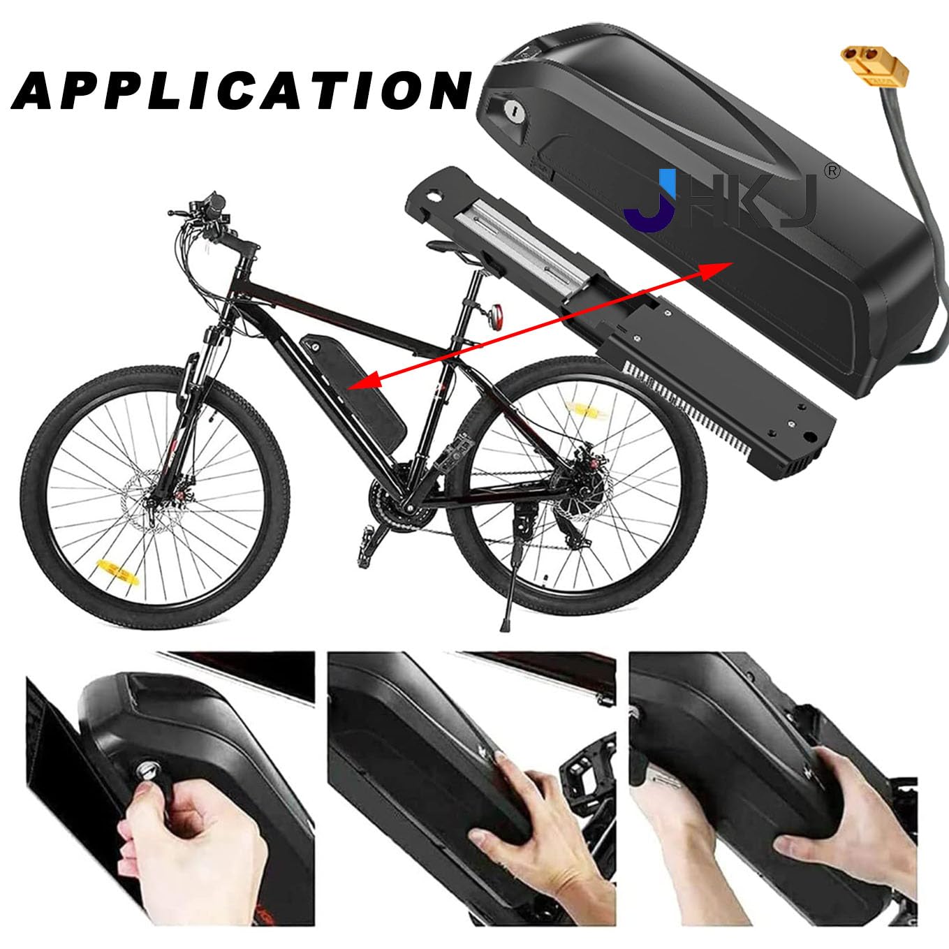 Akumulator litowo-jonowy 48 V 20 Ah 10 Ah 15 Ah 18 Ah Akumulator litowy 52 V 20 Ah Akumulator ładowalny 36 V z ładowarką i 5-rdzeniowym portem do silników 200 W - 1100 W,52v12.5ah