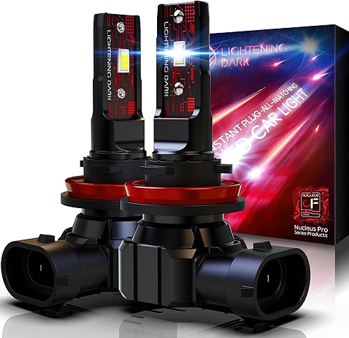 LIGHTENING DARK Bombilla H11, bombillas antiniebla H8 H9 H11, 12000 lúmenes, 60 W, 6500 K, xenón blanco, extremadamente brillante, inalámbrico, sin disponible en Yaxa Venezuela