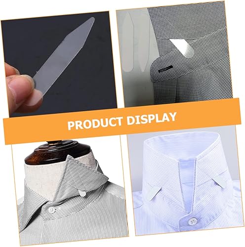Miniatura 2 de SHOWERORO 200pcs Collar Stay Shirt Collar Bones Plastic Collar Inserts Collar Plastic Inserts Dress Ollar Stays Plastic Shirt Stays Plastic Dress