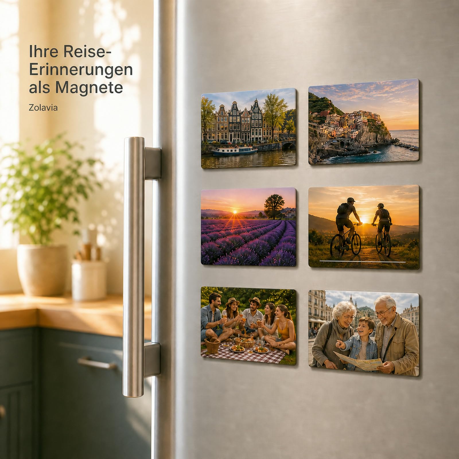 Fotomagnete selbst gestalten, 15er Set, Kühlschrankmagnet mit Foto