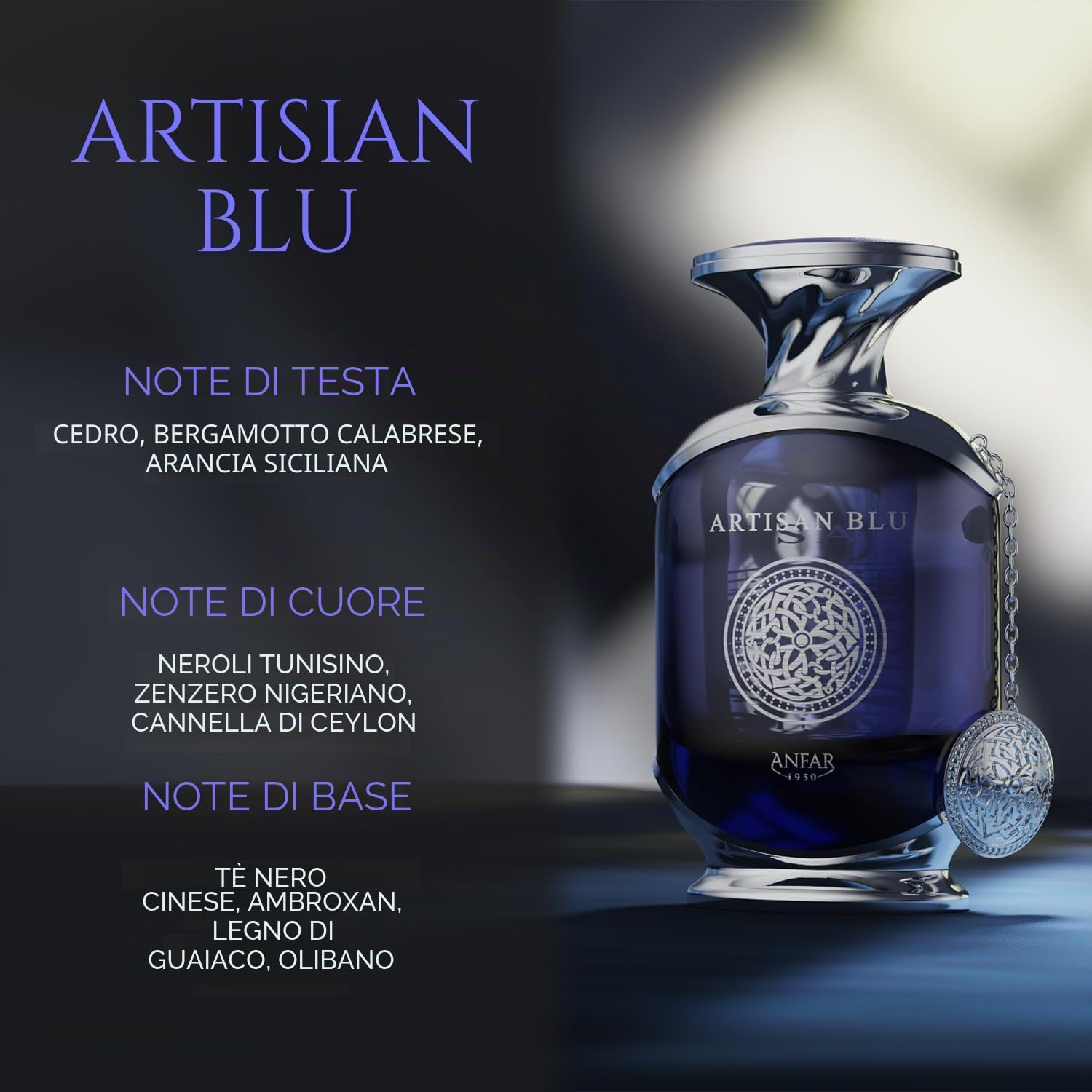 Edizione Artisan Blu by Anfar for Men - 3,4 oz Estratto Di Profumo Spray