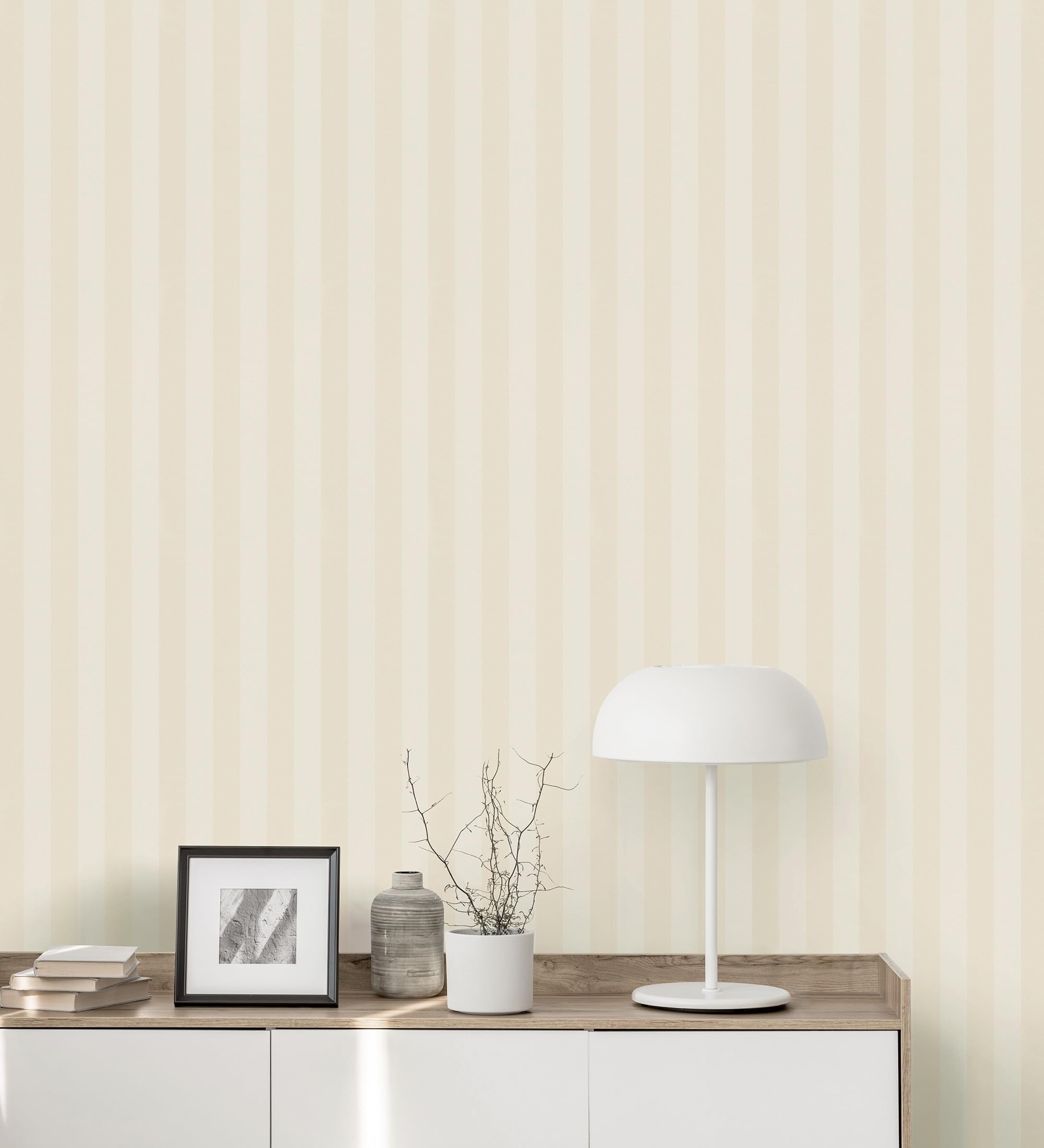 Papel pintado de rayas amarillas GAULAN 683472 rollo de 10 metros para salon