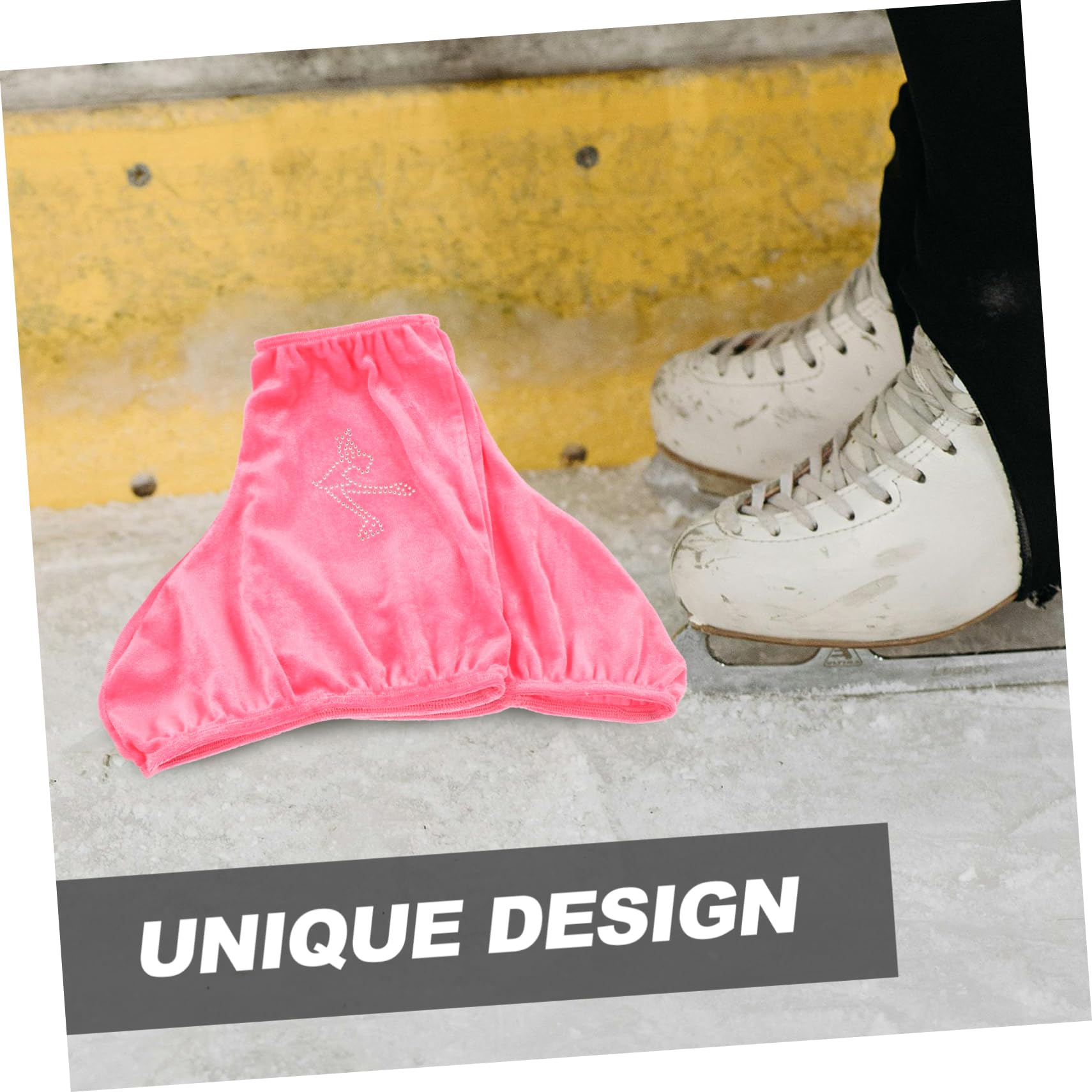 Fundas para Patines de Hielo Cubiertas Protectoras Rosa Poliéster