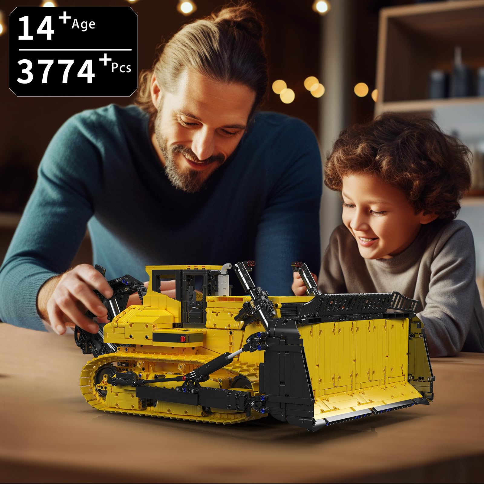 Mould King 17049 Crawler Bulldozer Building Kits, MOC Building Blocks Construction Vehicles Model with Motor/APP Remote Control, Gift Toy for Kids Age 8+ /Adult Collections Enthusiasts (3774+ Pieces)