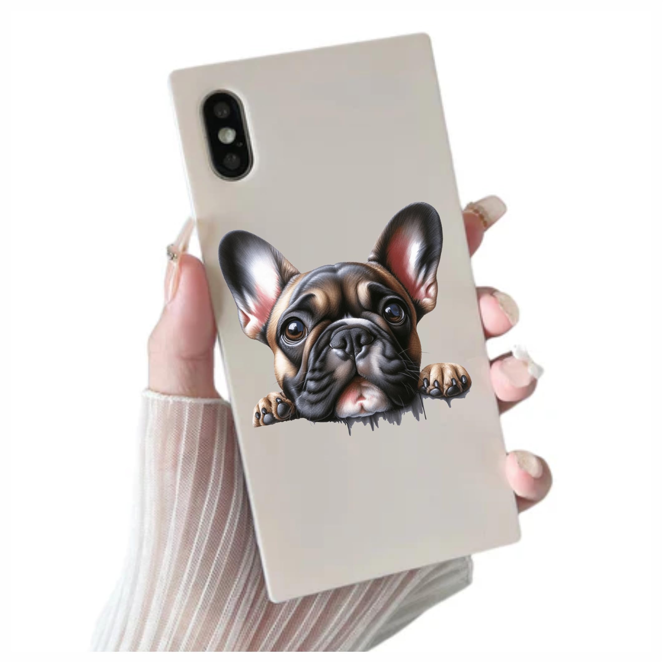 French Bulldog Dog Vinyl Decal Stickers x4, Cover up Marks, Hardwearing & Vibrant, Multi-purpouse Ideal for Door Phone case - Image 4