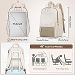 RAINSMORE Sac à dos pour ordinateur portable pour femmes 15.6 Inch Waterproof Work Sacs à dos pour femmes Grand sac à main de collège avec USB Charger des sacs informatiques contre le vol pour l'infirmière enseignante