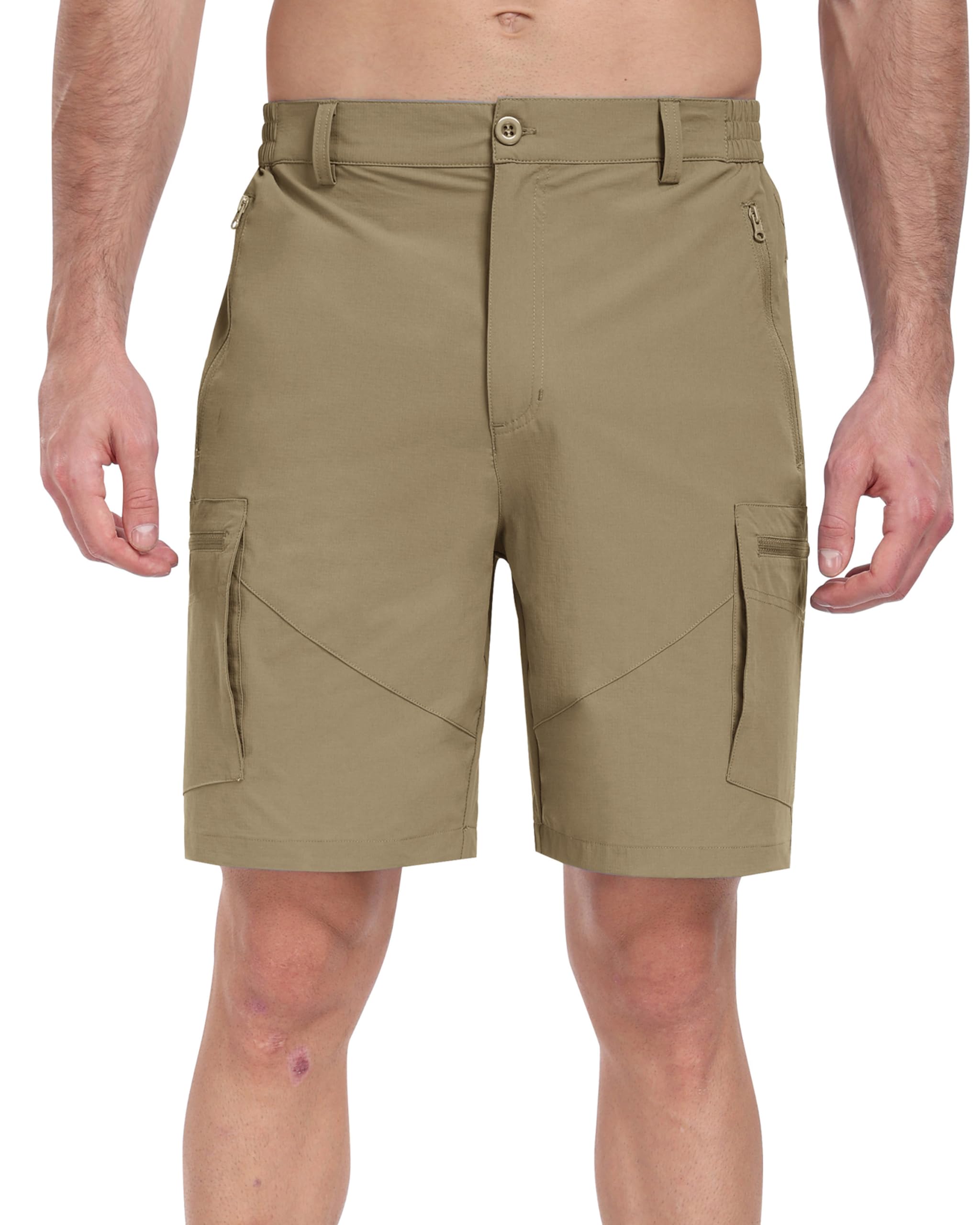 MoFiz Krótkie spodenki męskie, cargo, outdoorowe, na lato, lekkie, szybkoschnące, do golfa, krótkie spodnie trekkingowe, spodnie sportowe, krótkie, z 5 kieszeniami