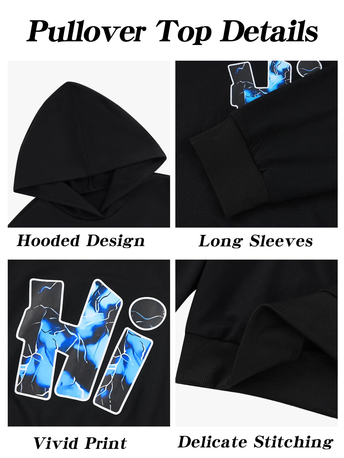Hotfiary Set di 2 tute mimetiche per ragazzi, felpa con cappuccio a maniche lunghe e pantaloni cargo, felpa con cappuccio e pantaloni da jogging, per sport, scuola, casual, 6, 7, 8, 9, 10, 11, 12, 13