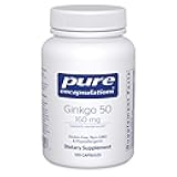 Pure Encapsulations Ginkgo 50 160 mg | Ginkgo Biloba Supplement to Support Oxygen, Blood Circulation, and Mild Memory Problems Associated with Aging* | 120 Capsules